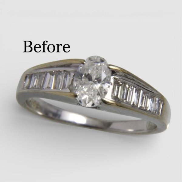 画像2: 【リフォーム・オーダー制作例】プラチナ・ダイヤモンドリング (2)