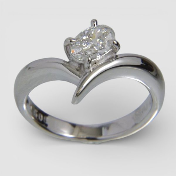 画像4: 【リフォーム・オーダー制作例】プラチナ・ダイヤモンドリング (4)