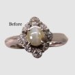 画像2: 【リフォーム例】Pt900取り巻きリングの中石交換 (2)