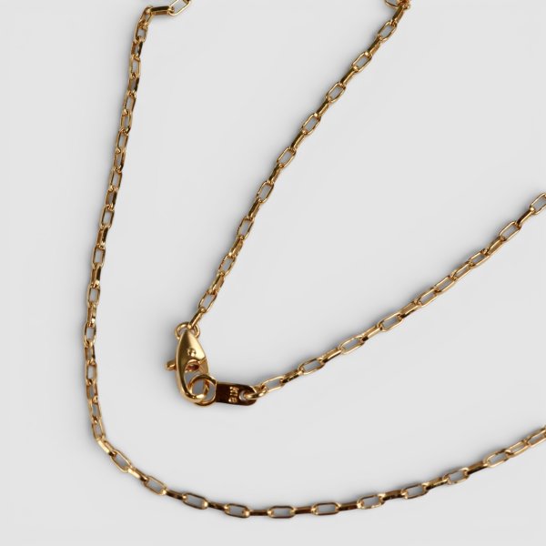 画像2: K18 ハンドメイドチェーンネックレス 46cm 約5g (2)