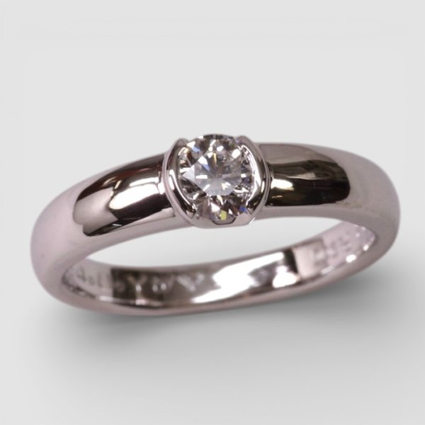 画像2: プラチナ6本爪ダイアモンドリングを日常使いのシンプルな指輪にリフォーム (2)