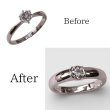 画像1: プラチナ6本爪ダイアモンドリングを日常使いのシンプルな指輪にリフォーム (1)
