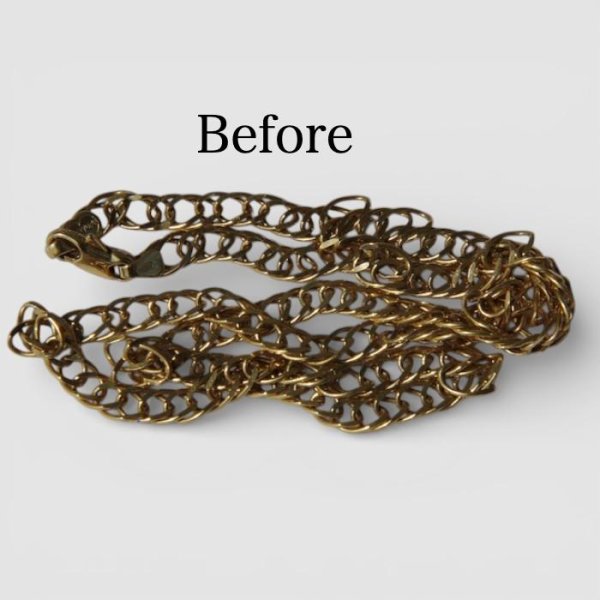 画像2: K18ネックレスのクリーニング、新品仕上げ (2)