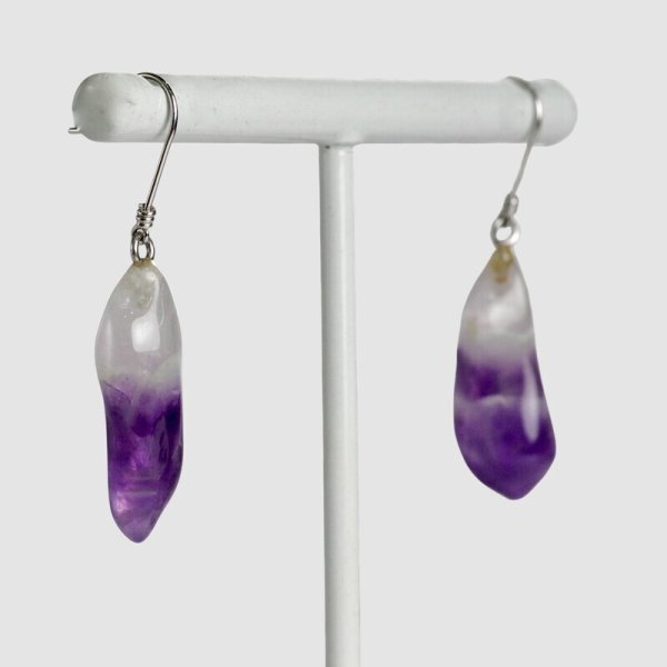 画像3: K14WGナチュラルシェープアメシストピアス (3)