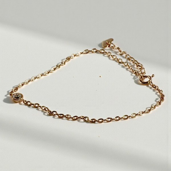 画像3: K18ダイヤモンド 入りチェーンブレスレット (3)