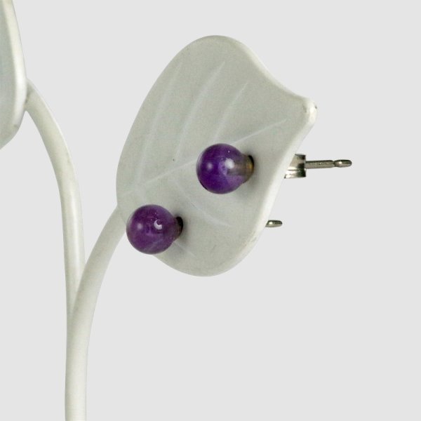 画像2: チタン アメジストピアス (2)