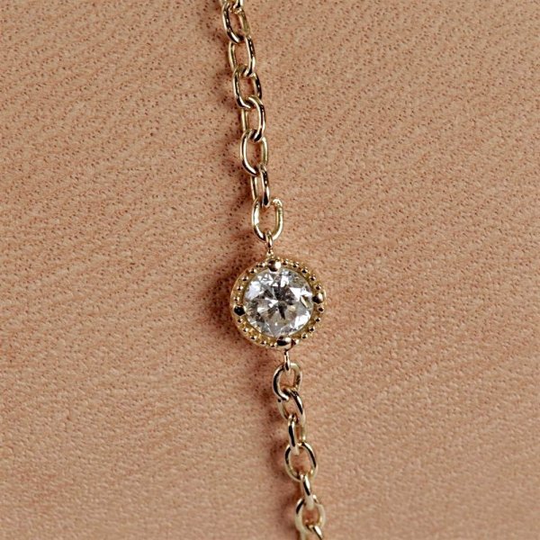 画像6: K18ダイヤモンド 入りチェーンブレスレット (6)