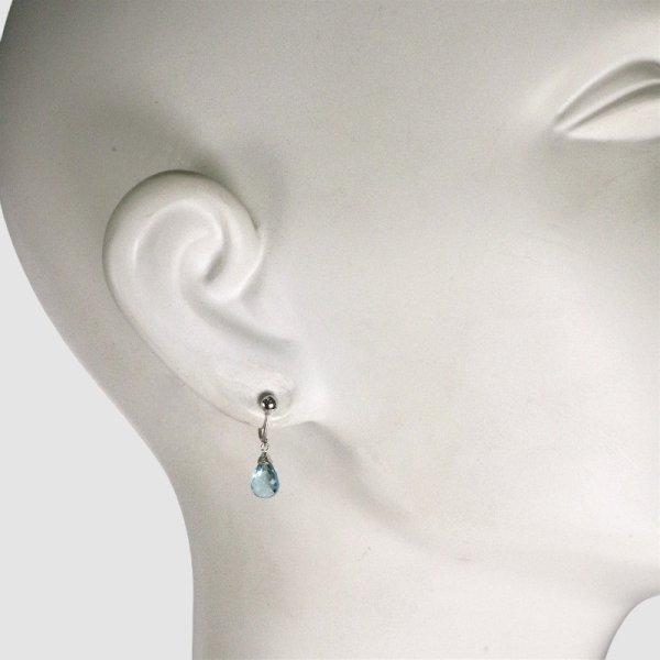 画像3: Pt900ブリオレットブルートパーズイヤリング (3)