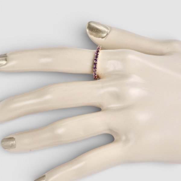 画像6: K10アメジストハーフエタニティリング (6)