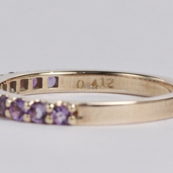 画像4: K10アメジストハーフエタニティリング (4)