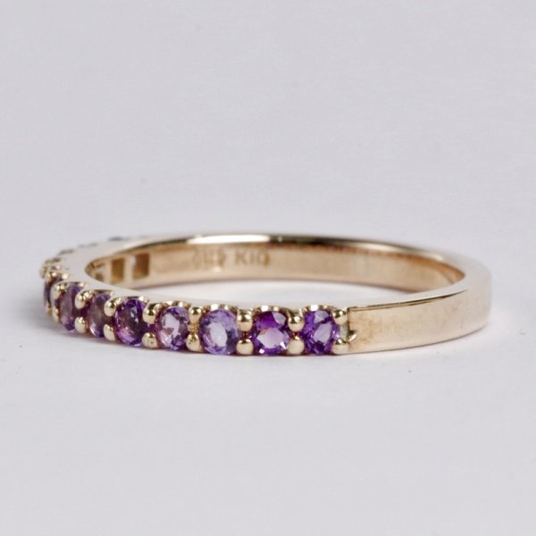 画像2: K10アメジストハーフエタニティリング (2)