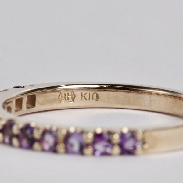 画像3: K10アメジストハーフエタニティリング (3)