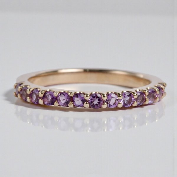 画像1: K10アメジストハーフエタニティリング (1)