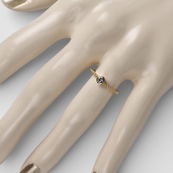 画像6: 【オーダー例】形見のダイヤでK18細身リング製作 (6)