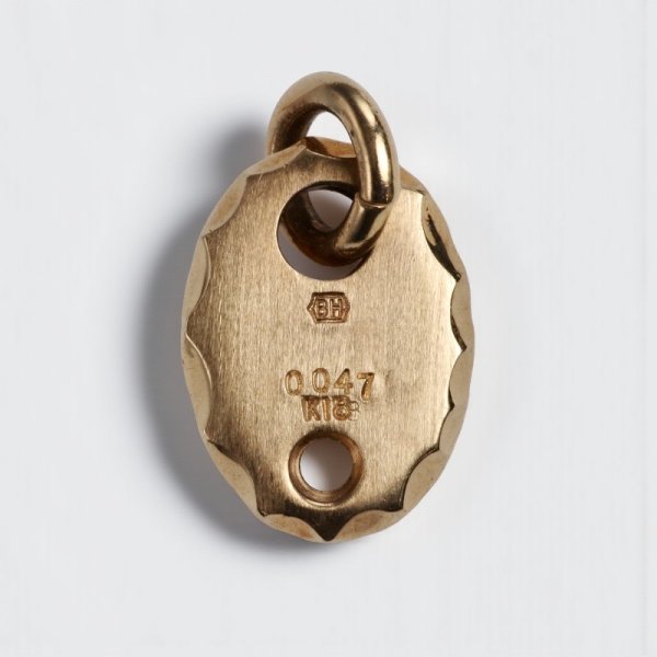 画像3: K18ダイヤモンド（0.047ct）入りプレートペンダント (3)