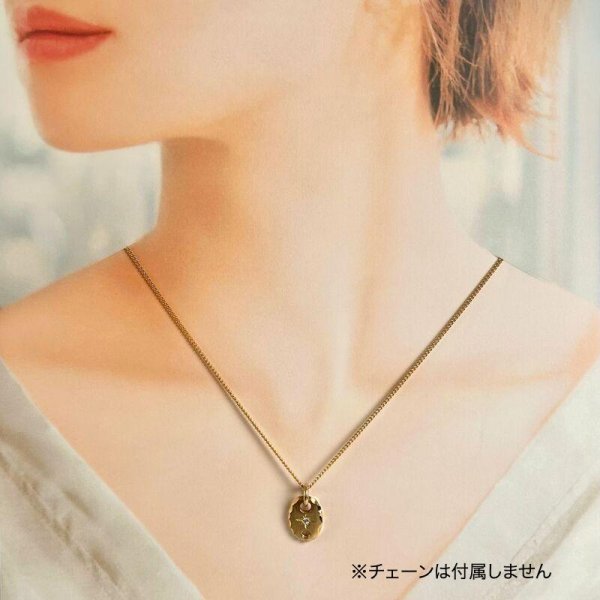 画像10: K18ダイヤモンド（0.047ct）入りプレートペンダント (10)
