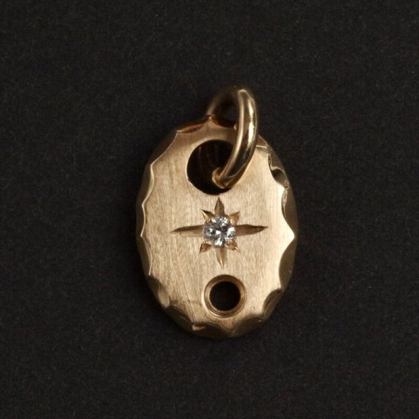 画像8: K18ダイヤモンド（0.047ct）入りプレートペンダント (8)