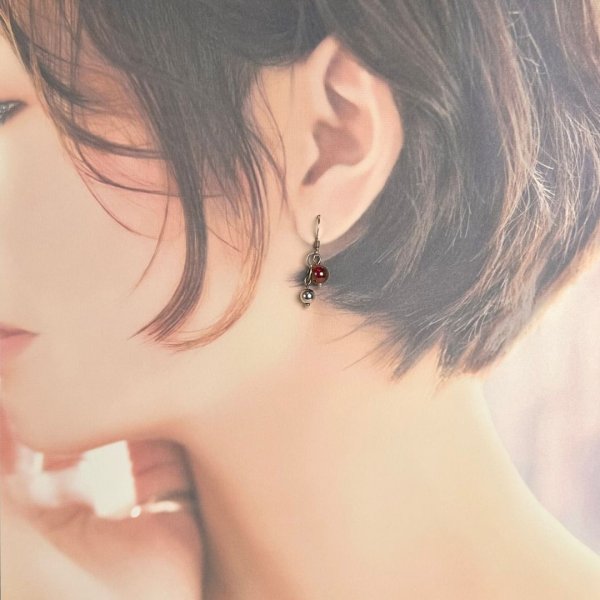 画像4: sv925ガーネットピアス (4)