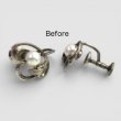 画像2: 【リフォーム例】シルバーのパールイヤリングをK18一粒パールピアスへ (2)