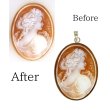 画像1: 【オーダー例】シェルカメオのペンダント枠制作 (1)