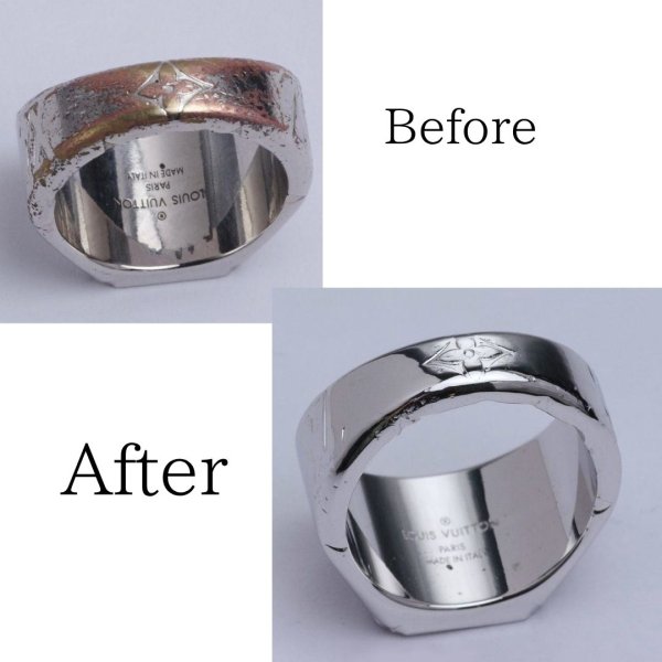 画像1: 【修理例】LOUIS VUITTON(ルイ・ヴィトン)リング 再メッキ (1)