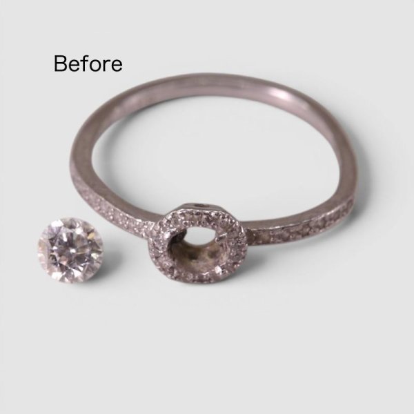 画像2: 【修理】プラチナ ダイアモンドリングの 変形直し・新品仕上げ (2)