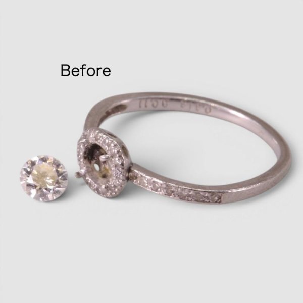 画像3: 【修理】プラチナ ダイアモンドリングの 変形直し・新品仕上げ (3)