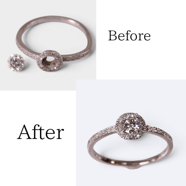 画像1: 【修理】プラチナ ダイアモンドリングの 変形直し・新品仕上げ (1)