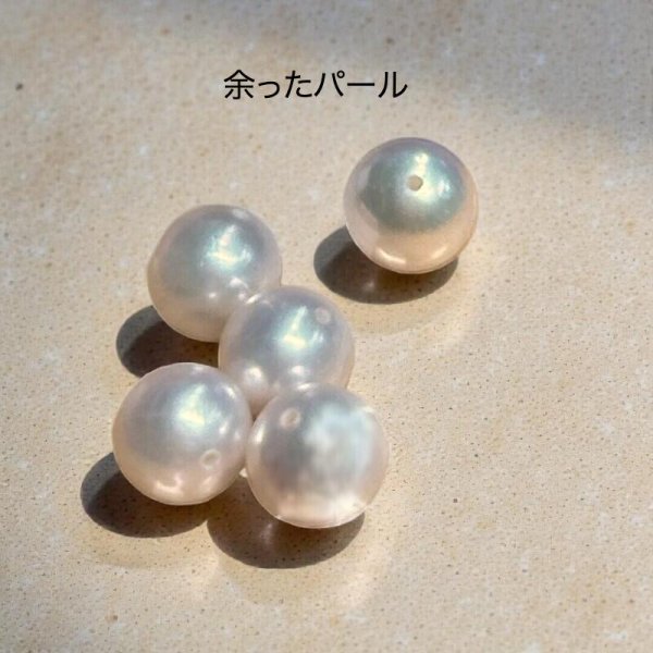 画像2: 【オーダー】SV925 余ったパールを花びらデザインのリングへ (2)