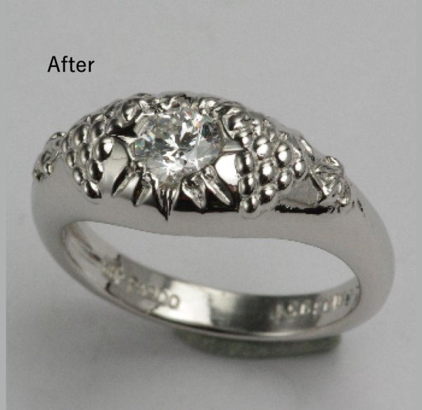 画像3: 【リフォーム・オーダー例】お手持ちのダイヤからぶどうレリーフ付きPt900リング制作 (3)