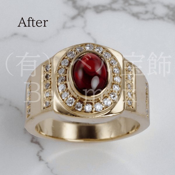 画像3: 【修理例】K18リング 石紛失の修理 (3)