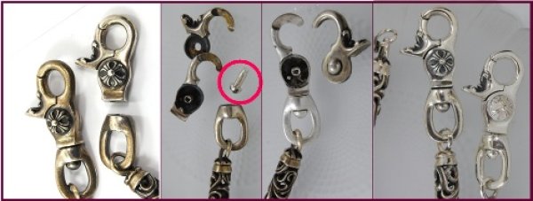 画像2: 【修理例】 SVウォレットチェーン 金具修理　バネ交換例 (2)