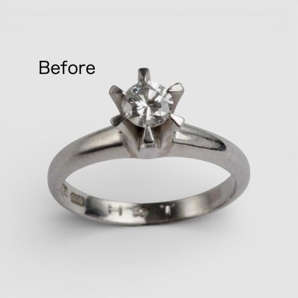 画像2: 【リフォーム例】立爪リングを世代を超えて愛されるシンプルリングへ (2)