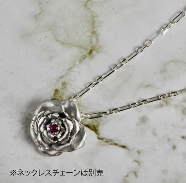 画像5: SV925/ルビー ローズペンダントトップ02 (5)