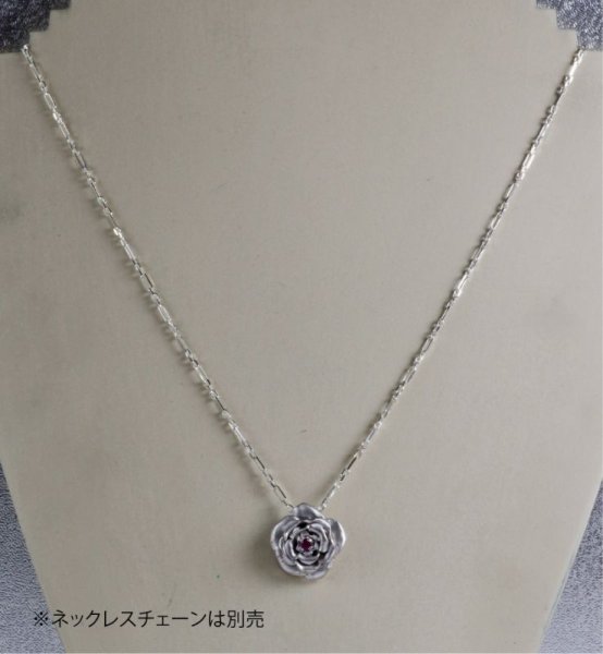 画像2: SV925/ルビー ローズペンダントトップ02 (2)