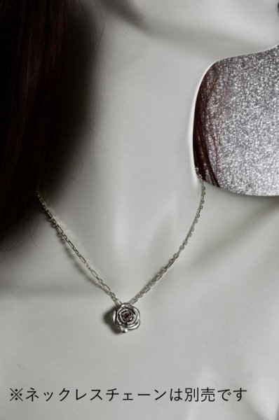 画像4: SV925/ルビー マットローズペンダントトップ01 (4)