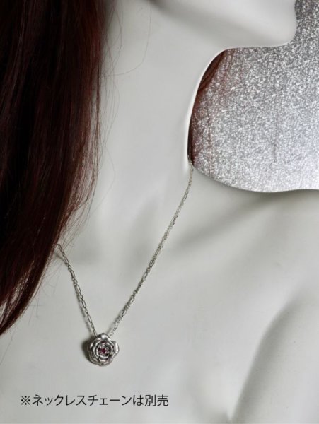 画像4: SV925/ルビー ローズペンダントトップ02 (4)
