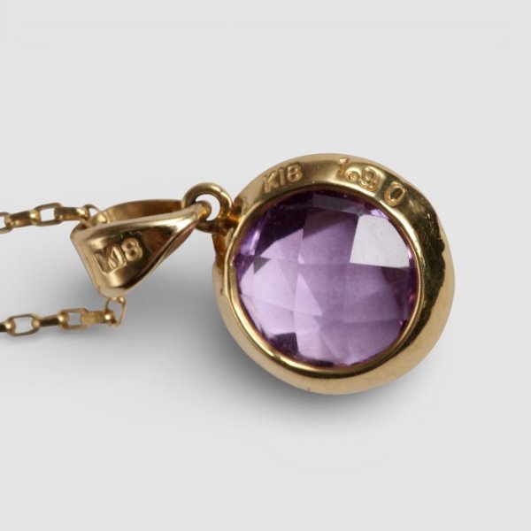 画像6: K18アメジストカットネックレス (6)