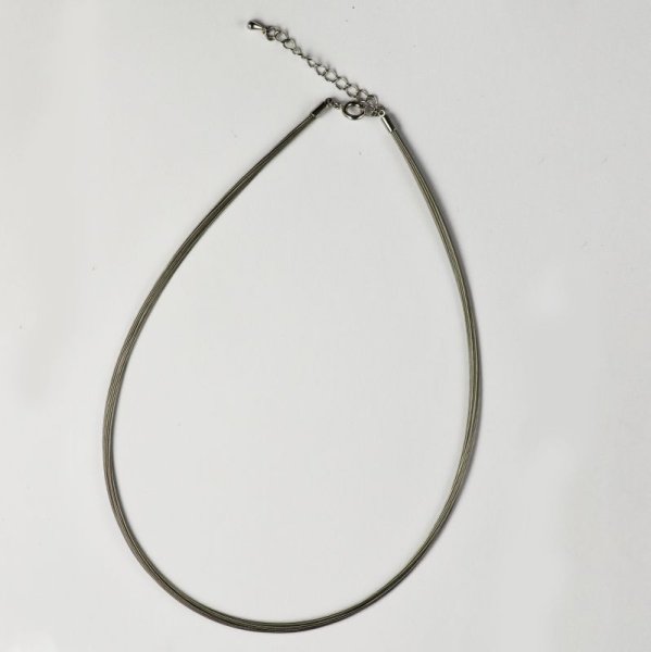 画像4: 【取り寄せ商品】12連ワイヤーネックレス（グレー） (4)