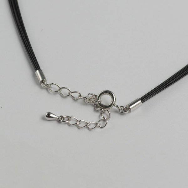 画像4: 12連ワイヤーネックレス（ブラック） (4)