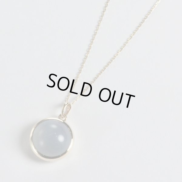 画像3: K10ブルーカルセドニーペンダントネックレス (3)