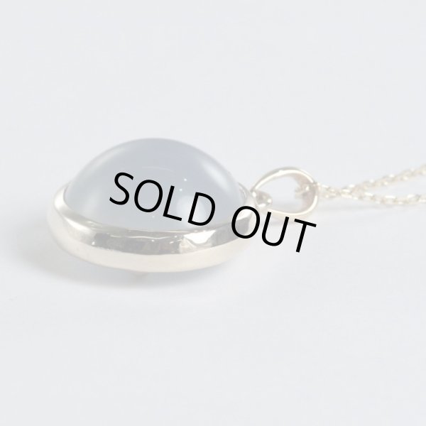 画像4: K10ブルーカルセドニーペンダントネックレス (4)