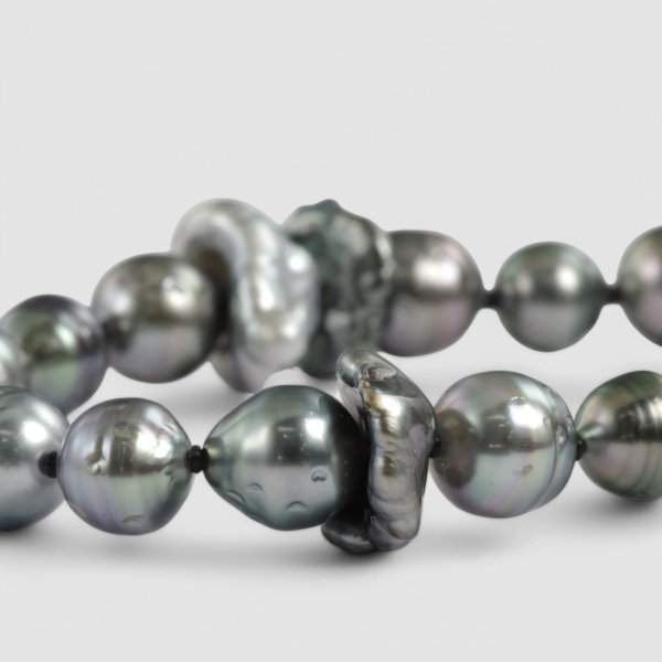 画像3: 黒蝶バロックパール×黒蝶ケシパールネックレス (3)