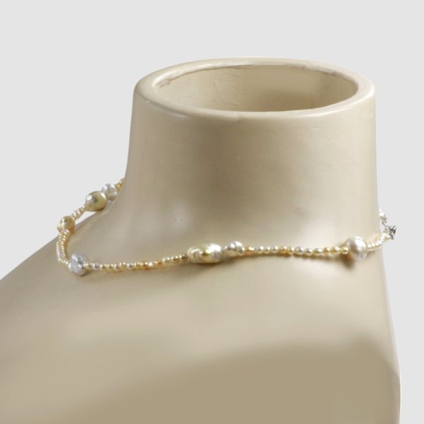 画像8: 白蝶ケシ×アコヤパールネックレス (8)