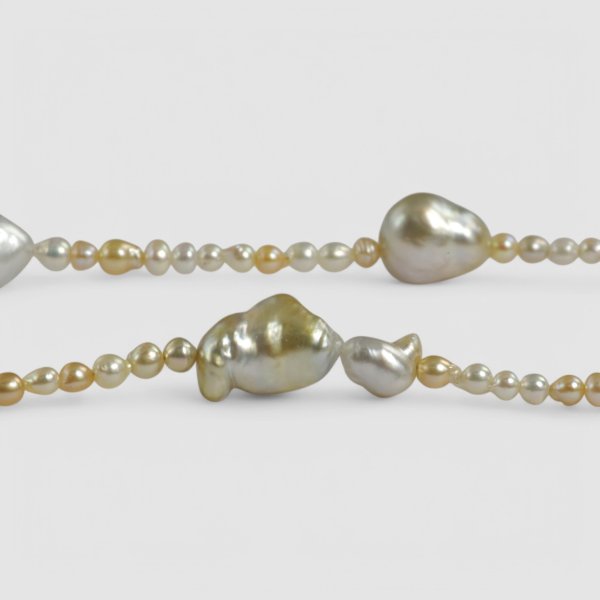 画像3: 白蝶ケシ×アコヤパールネックレス (3)