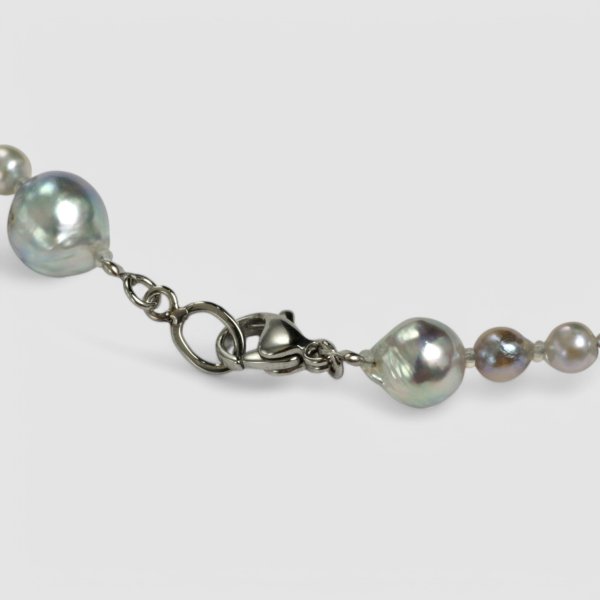 画像3: 黒蝶パール×アコヤパールネックレス (3)