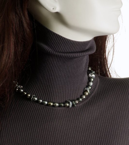画像8: 黒蝶バロックパール×黒蝶ケシパールネックレス (8)