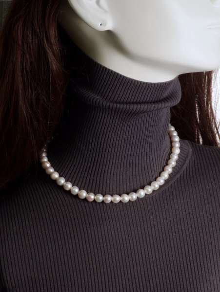 画像6: 【お値打ち品】アコヤパール 約9×9.5mmパールネックレス (6)