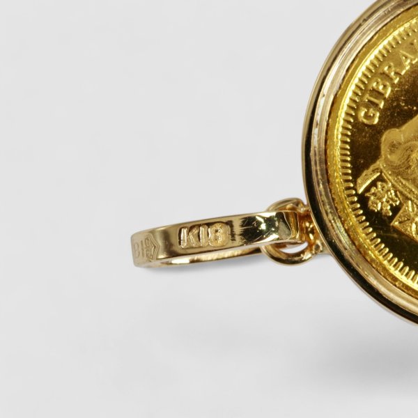 画像11: 【特価】純金ピーターラビット金貨 1/25オンス K18YG枠コインペンダント (11)