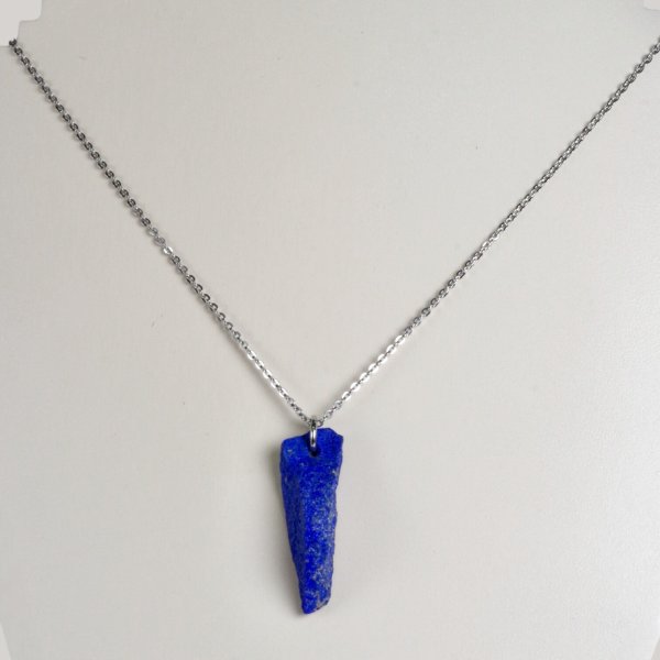 画像6: 2.ラピスラズリ・ラフカットペンダントネックレス (6)